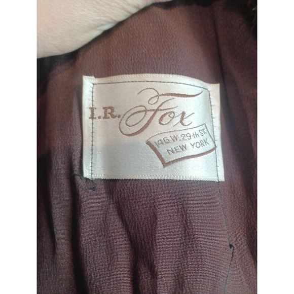 IR Fox New York Striped Fur Wrap Cape Women One Size Brown 1950 - Picture 5 of 15